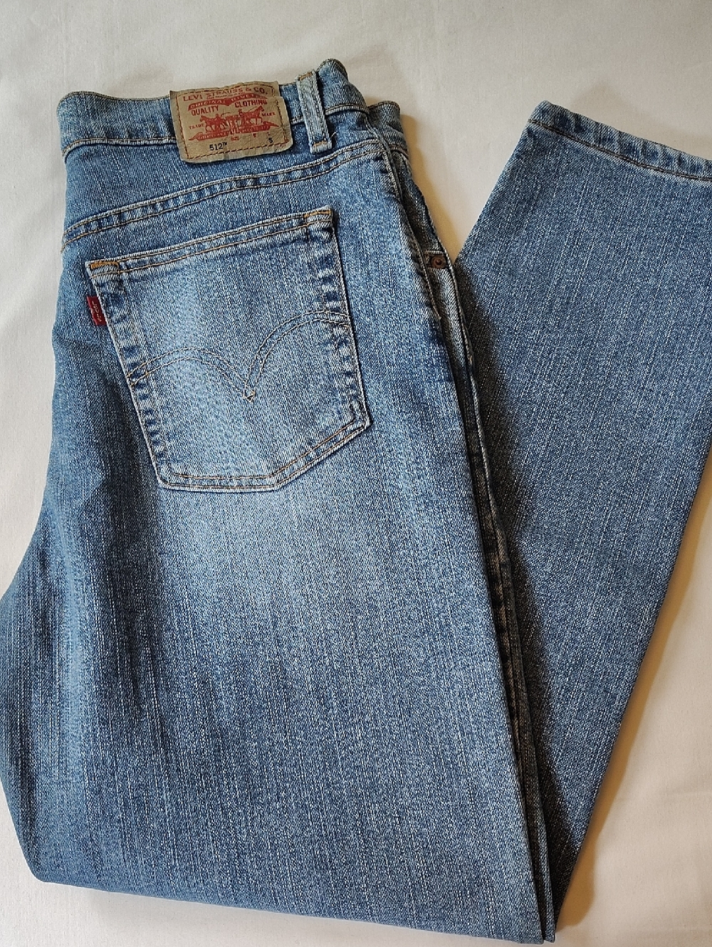 Levi's 512 Classic Slim Tapered Blue Straight Jeans EUC Size 14